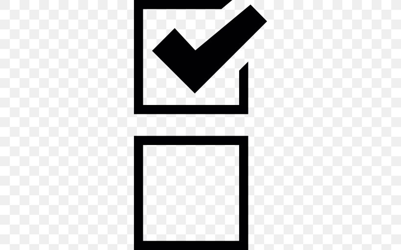 Checkbox Check Mark Symbol Clip Art, PNG, 512x512px, Checkbox, Area, Black, Black And White, Brand Download Free