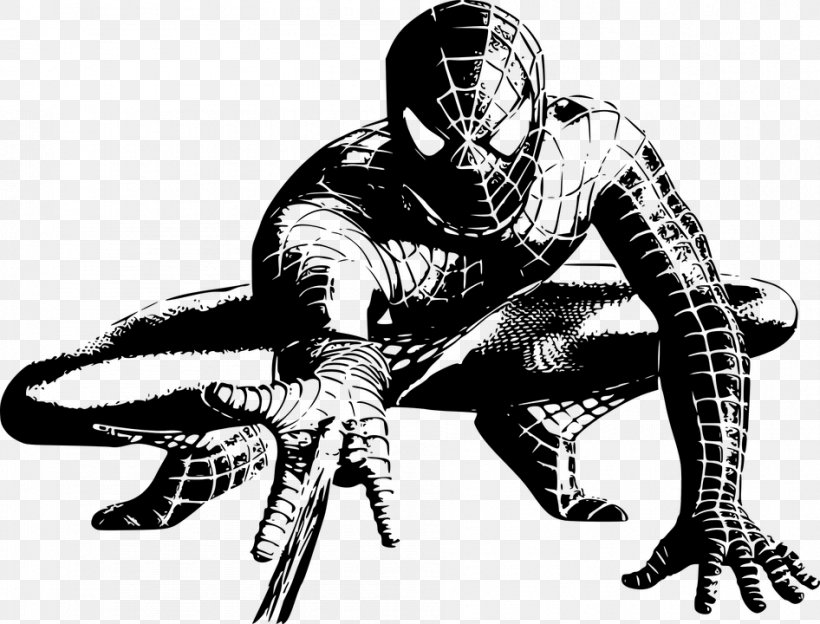 Spider-Man Comics Iron Man Comicfigur, PNG, 946x720px, Spiderman, Animaatio, Art, Black And White, Cartoon Download Free