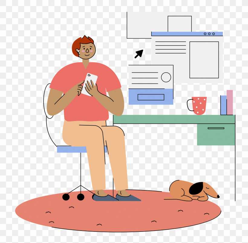 Work At Home Working, PNG, 2500x2450px, Work At Home, Behavior, Cartoon, Geometry, Hm Download Free