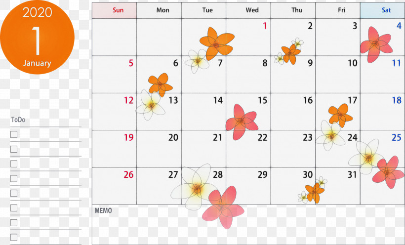 January 2020 Calendar January Calendar 2020 Calendar, PNG, 3000x1818px, 2020 Calendar, January 2020 Calendar, Floral Design, Games, January Calendar Download Free