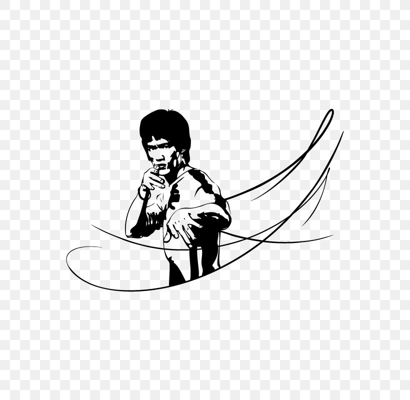 Black And White Coloring Book Drawing Silhouette, PNG, 800x800px, Black And White, Arm, Art, Black, Bruce Lee Download Free