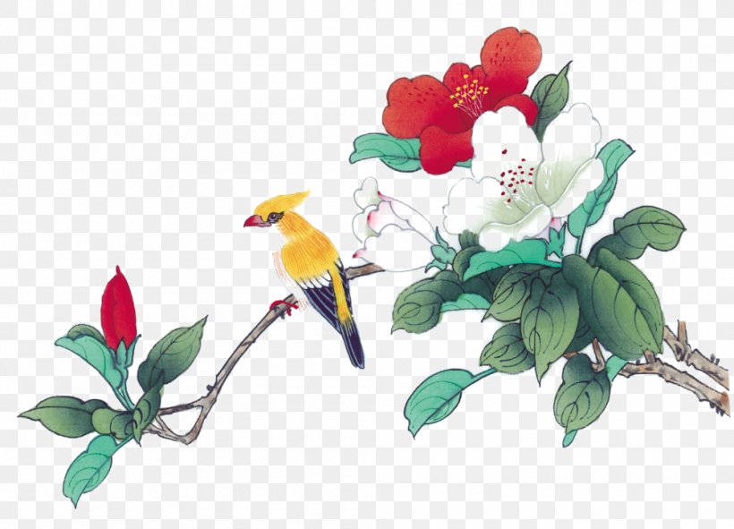 Meticulous Painting Birds, PNG, 1000x721px, Painting, Art, Branch, Brush, Chinese Painting Download Free