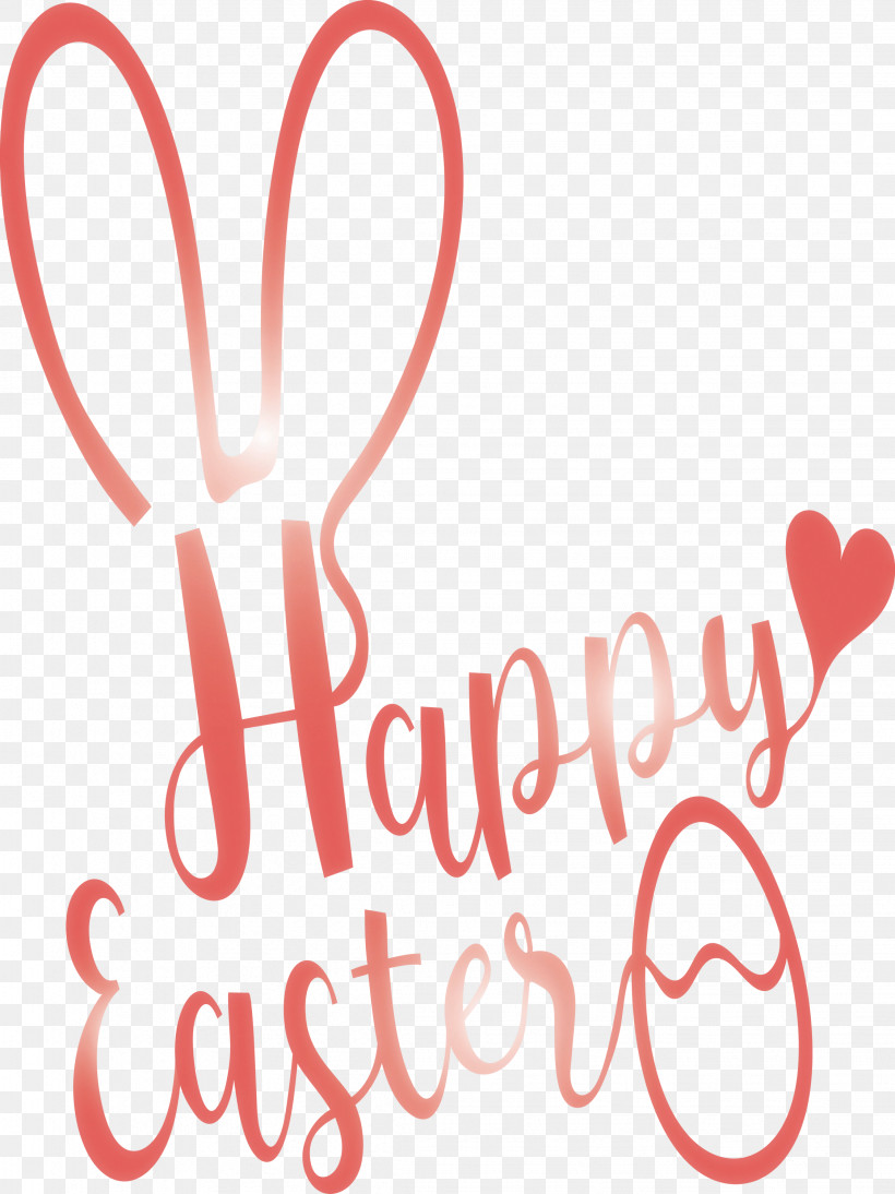 Happy Easter With Bunny Ears, PNG, 2247x3000px, Happy Easter With Bunny Ears, Heart, Love, Text, Valentines Day Download Free