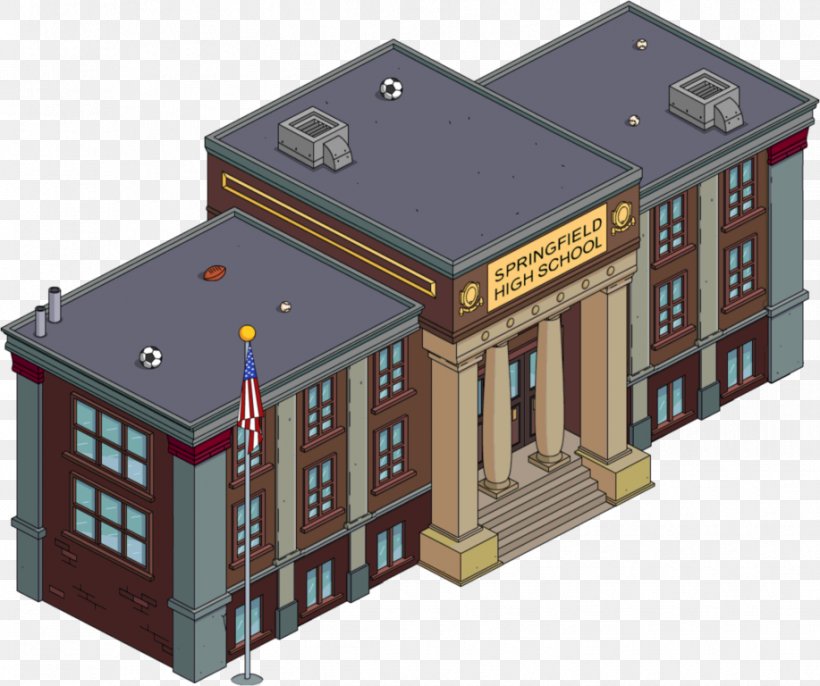 Lutheran High School National Secondary School The Simpsons: Tapped Out, PNG, 917x768px, National Secondary School, Building, Dropping Out, Elementary School, Facade Download Free