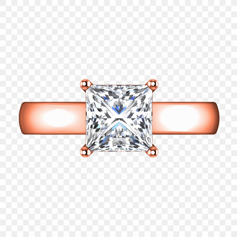 Engagement Ring Diamond Princess Cut Solitaire, PNG, 1440x1440px, Ring, Body Jewellery, Body Jewelry, Carat, Diamond Download Free