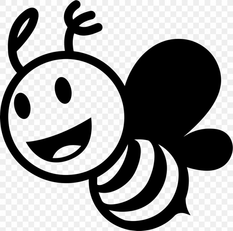 Bee Clip Art, PNG, 981x973px, Bee, Animation, Autocad Dxf, Black And White, Facial Expression Download Free