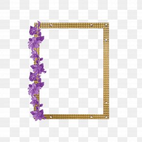 Purple Flower Frame - Download PNG