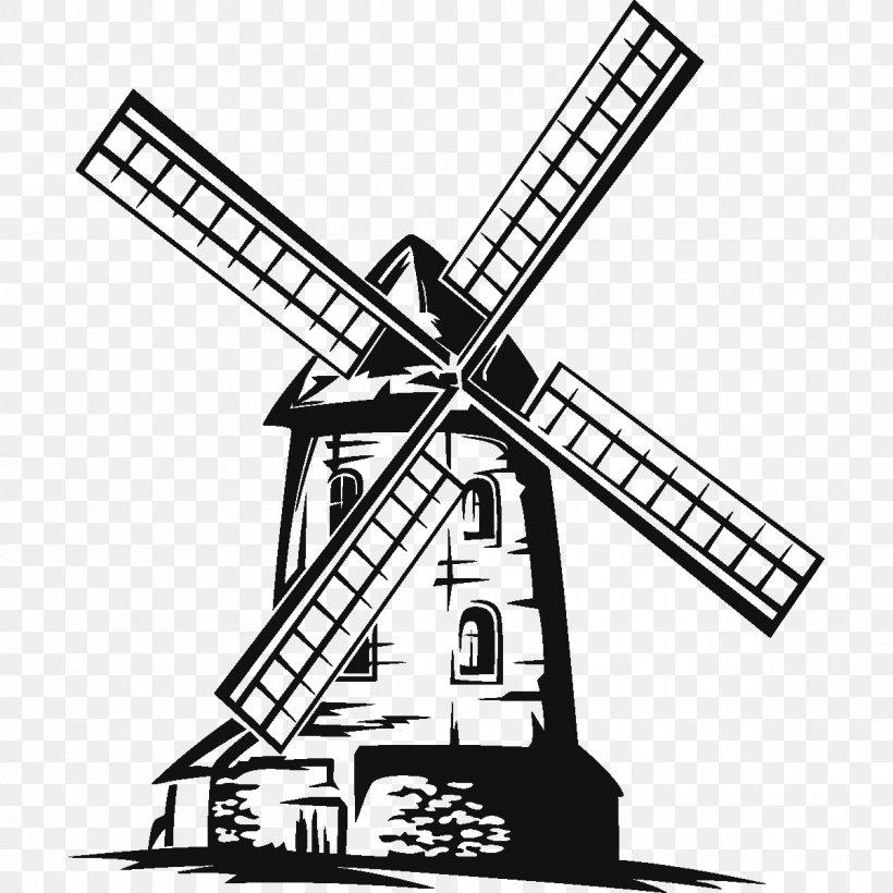 Moulin Rouge Drawing Windmill Royalty-free, PNG, 1200x1200px, Moulin Rouge, Area, Art, Black And White, Drawing Download Free