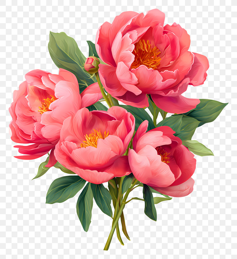 Pink Flowers Bouquet PNG