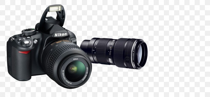 Nikon D3100 Canon EF-S 18–55mm Lens Digital SLR Camera, PNG, 980x453px, Nikon D3100, Binoculars, Camera, Camera Accessory, Camera Lens Download Free