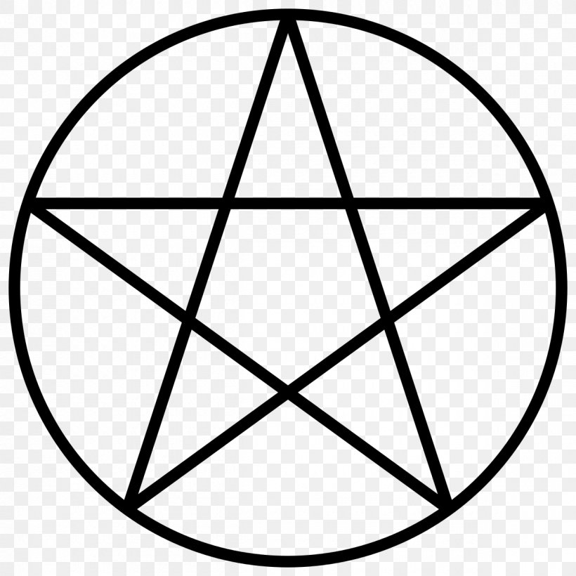 Pentagram Pentacle Wicca Satanism Sigil Of Baphomet, PNG, 1200x1200px, Pentagram, Area, Black And White, Earth, Fivepointed Star Download Free