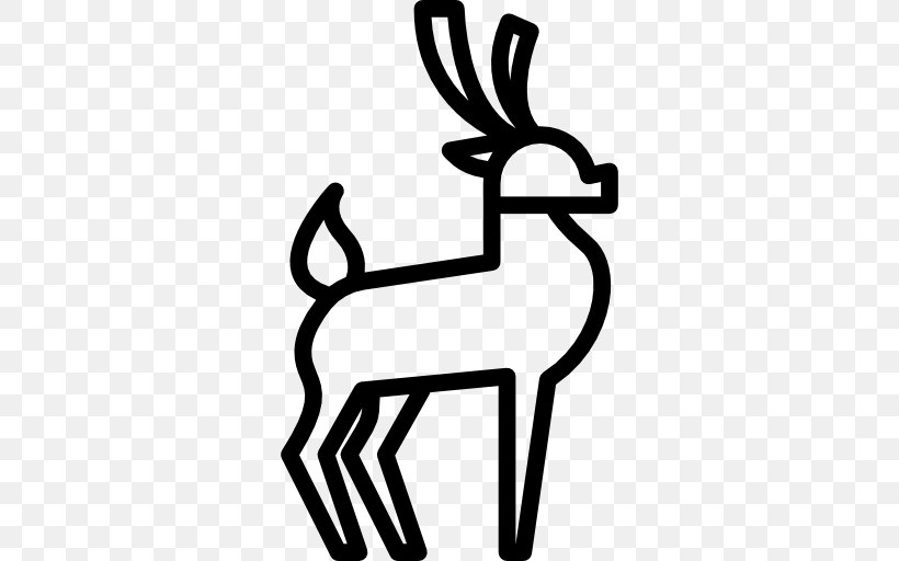 Reindeer Antler White Line Clip Art, PNG, 512x512px, Reindeer, Antler, Black And White, Deer, Hand Download Free