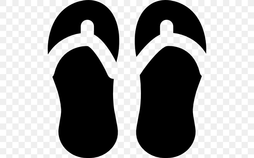 Slipper Sandal Flip-flops, PNG, 512x512px, Slipper, Black And White, Cdr, Flipflops, Footwear Download Free