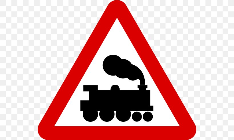 Train Rail Transport Traffic Sign Level Crossing Clip Art, PNG, 556x491px, Train, Area, Brand, Driving, Level Crossing Download Free