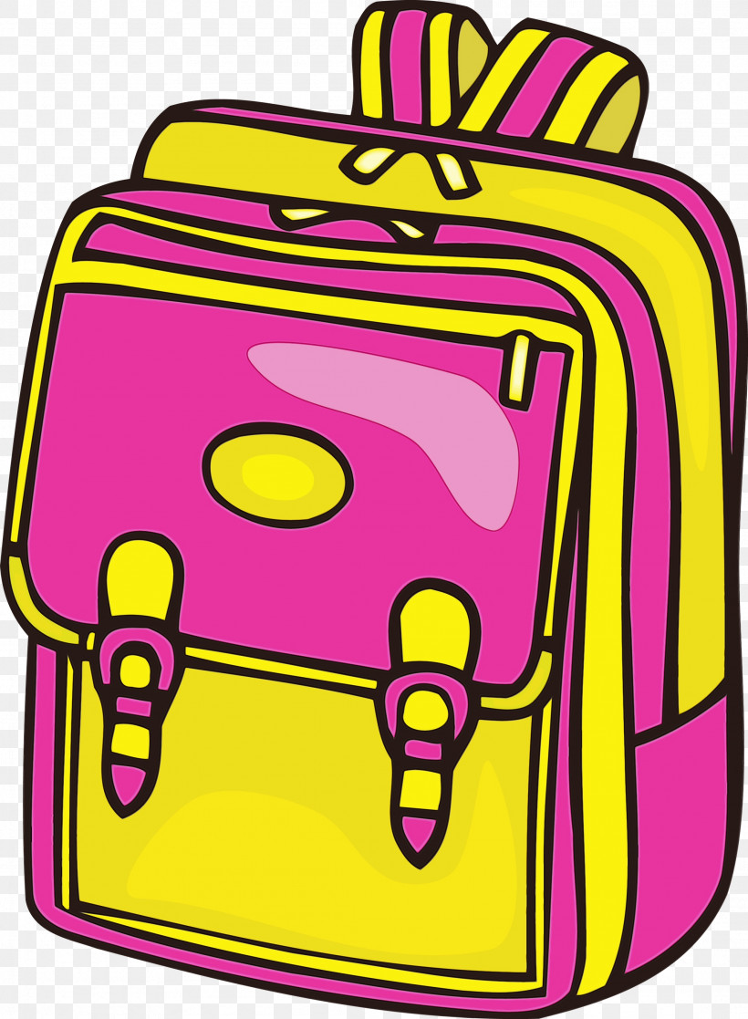 Yellow Pink Line Magenta, PNG, 2201x3000px, Schoolbag, Line, Magenta, Paint, Pink Download Free