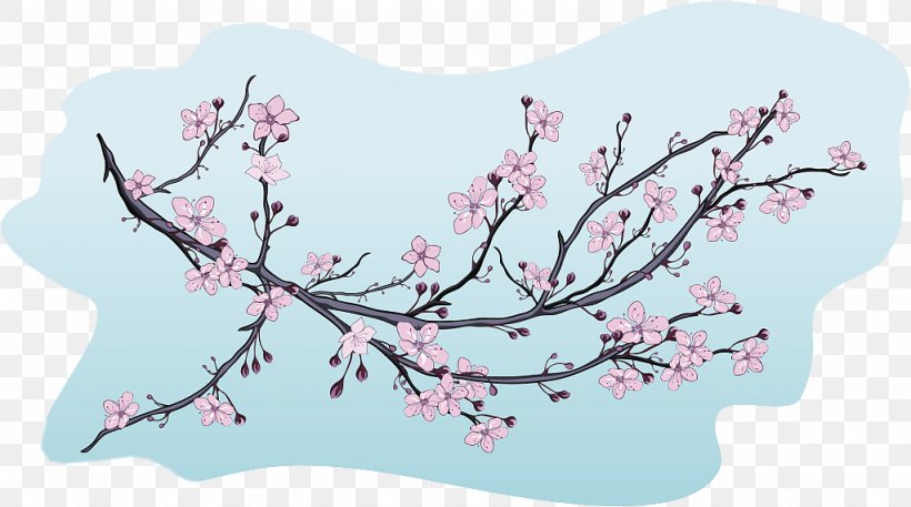 Cherry Blossom Illustration, PNG, 1024x571px, Cherry Blossom, Blossom, Branch, Bud, Cerasus Download Free