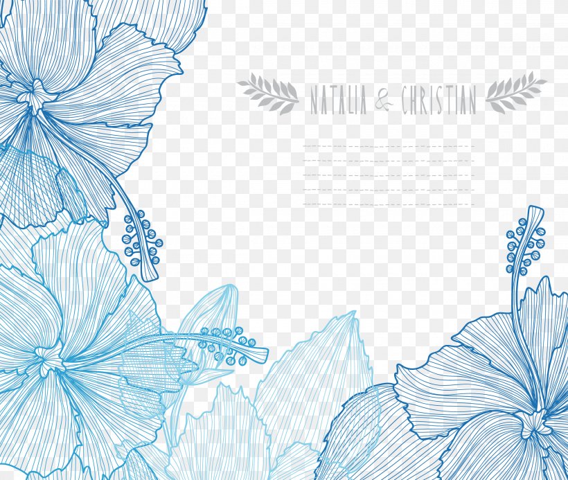 Blue Border Flowers, PNG, 2300x1944px, Blue, Azure, Border Flowers, Color, Creativity Download Free