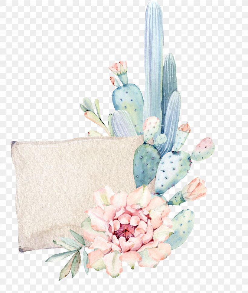 Cactaceae Succulent Plant Watercolor Painting Textile, PNG, 3724x4398px, Cactaceae, Creativity, Designer, Floral Design, Flower Download Free