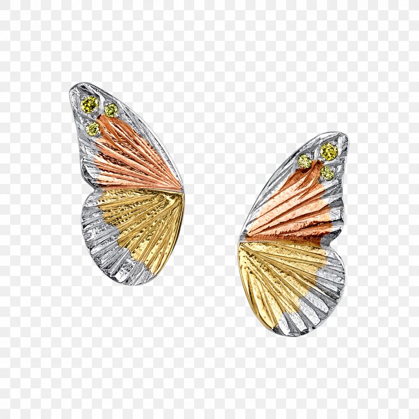 Earring Butterfly Jewellery Gold Necklace, PNG, 1300x1300px, Earring, Birdwing, Butterfly, Chain, Colored Gold Download Free