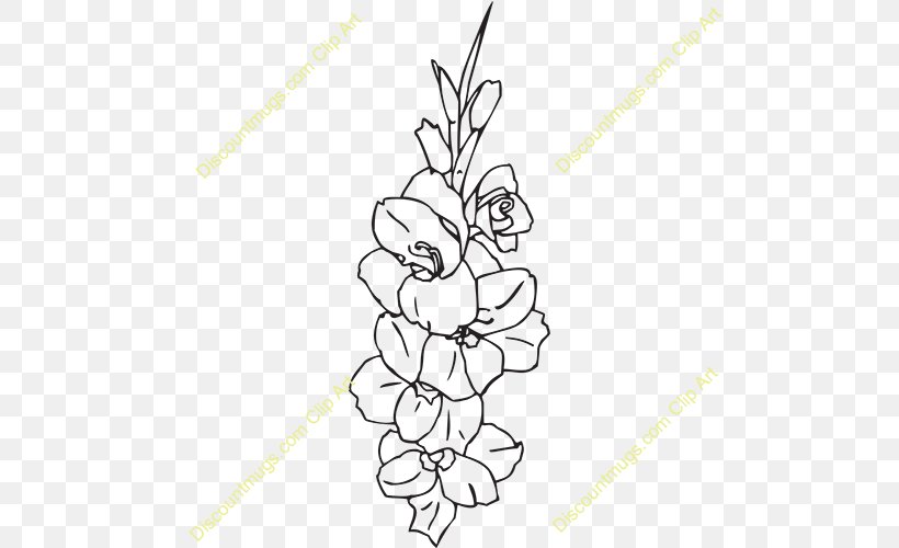 Flower Drawing Gladiolus Clip Art, PNG, 500x500px, Watercolor, Cartoon, Flower, Frame, Heart Download Free