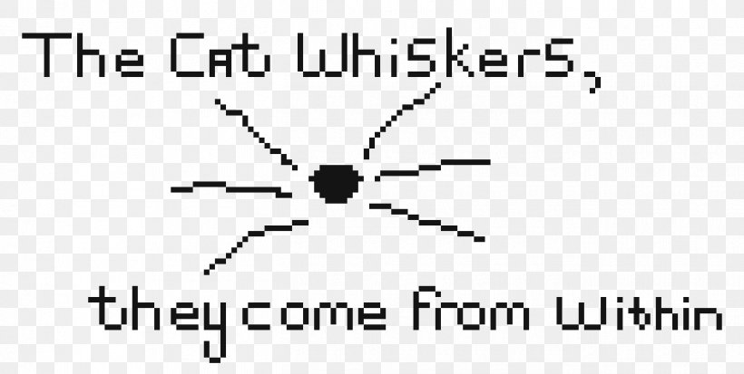 Cat Whiskers Pixel Art Quotation, PNG, 1350x680px, Cat, Auto Part, Black And White, Brand, Diagram Download Free