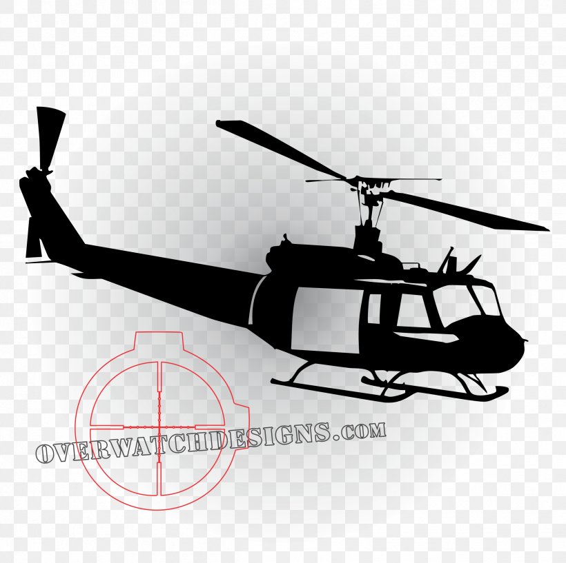 Bell UH-1 Iroquois Helicopter Rotor Bell Huey Family Utility Helicopter, PNG, 2401x2393px, Bell Uh1 Iroquois, Aircraft, Bell Huey Family, Black And White, Decal Download Free
