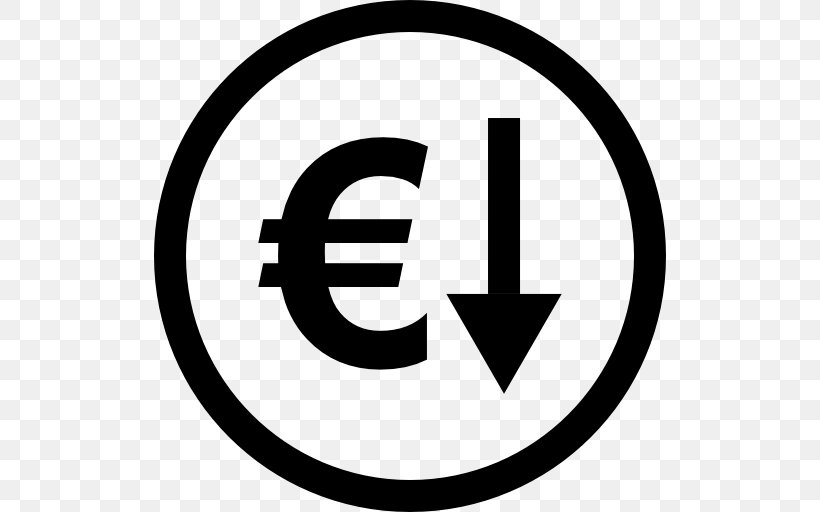 Euro Sign Currency Finance Coin, PNG, 512x512px, Euro Sign, Area, Black And White, Brand, Coin Download Free