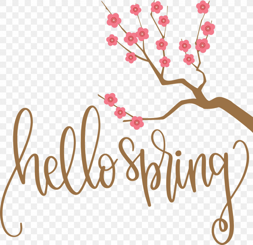 Floral Design, PNG, 3000x2910px, Hello Spring, Data, Floral Design, Logo, Meter Download Free