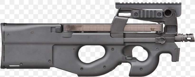 FN P90 FN Herstal Firearm FN PS90 Weapon, PNG, 900x358px, Watercolor, Cartoon, Flower, Frame, Heart Download Free