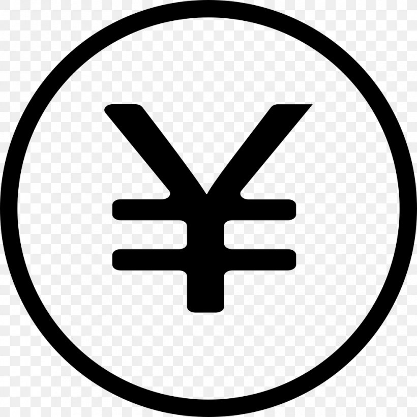 Japanese Yen Currency Yen Sign, PNG, 980x980px, Japanese Yen, Area, Black And White, Currency, Currency Symbol Download Free
