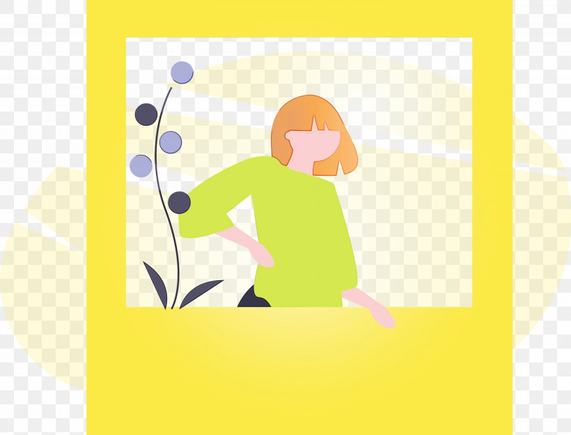 Yellow Paper Product, PNG, 3000x2286px, Polaroid, Paint, Paper Product, Polaroid Photo, Watercolor Download Free