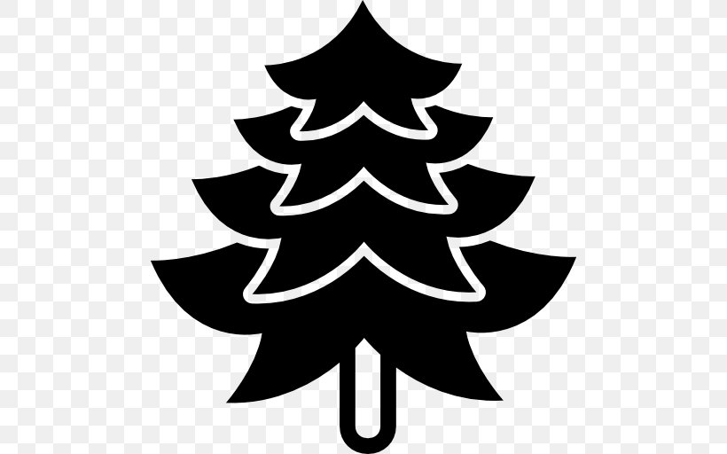Fir Spruce Christmas Tree Christmas Ornament Clip Art, PNG, 512x512px, Fir, Black And White, Branch, Christmas, Christmas Decoration Download Free
