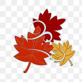 Sweet Gum Silver Maple - Watercolor Nature Background PNG