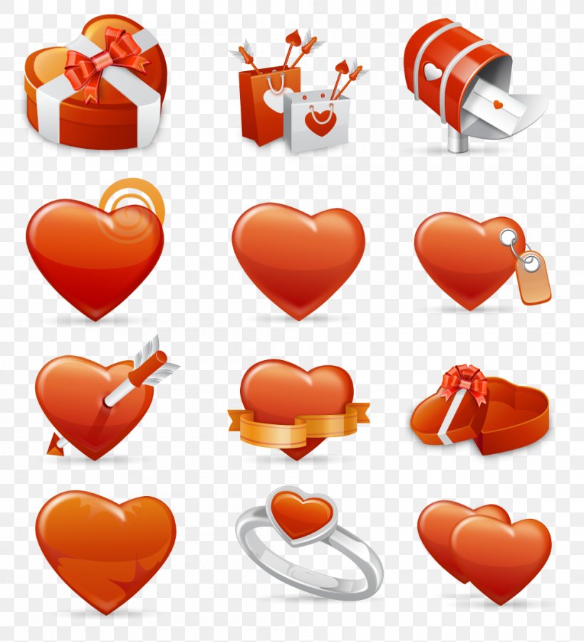 Clip Art Valentine's Day Product Design Love, PNG, 1000x1100px, Love, Box, Heart, Mail, Orange Download Free