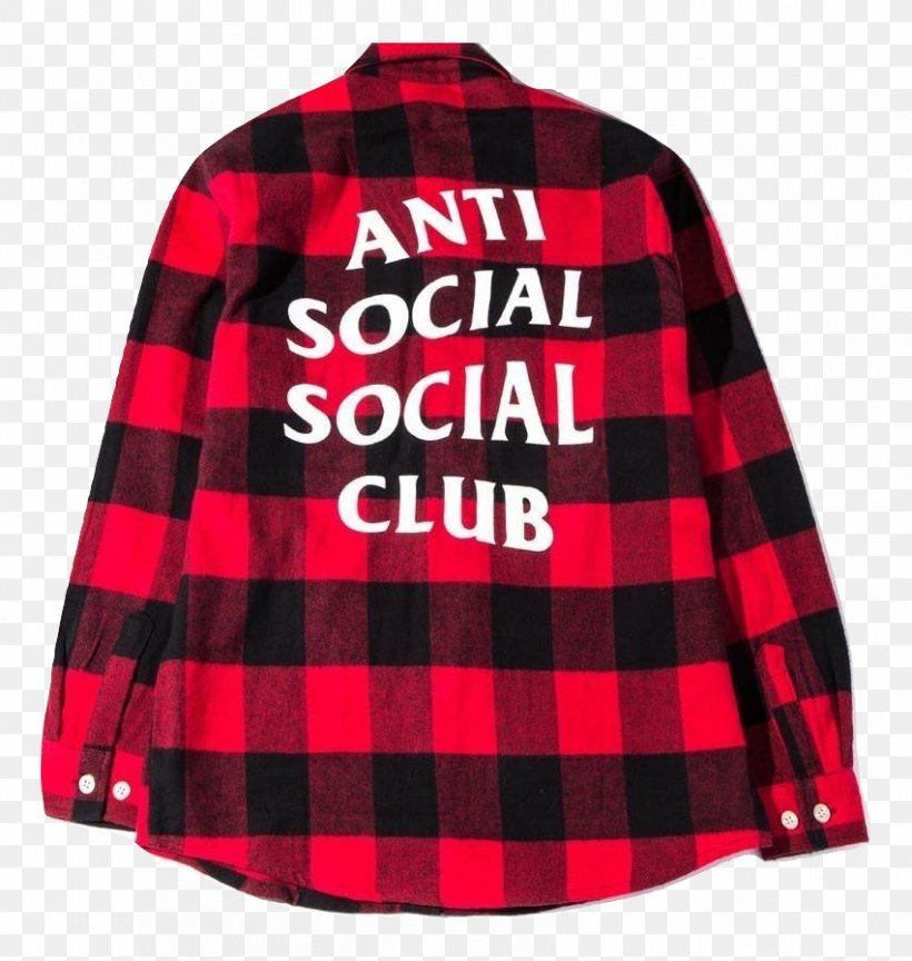 Anti Social Social Club Flannel Check Brand Shirt, PNG, 851x897px, Anti Social Social Club, Adidas Yeezy, Bathing Ape, Brand, Button Download Free