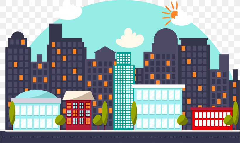 Architecture Euclidean Vector, PNG, 2522x1502px, Architecture, Art, Building, Cartoon, City Download Free