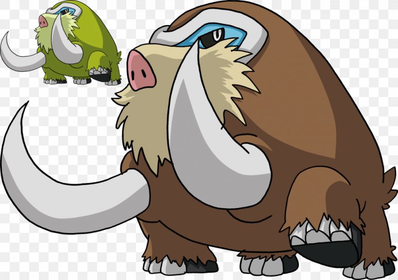 Mamoswine Swinub Evolution Pokémon Piloswine, PNG, 1024x721px, Swinub, Art, Carnivoran, Cartoon, Cat Like Mammal Download Free