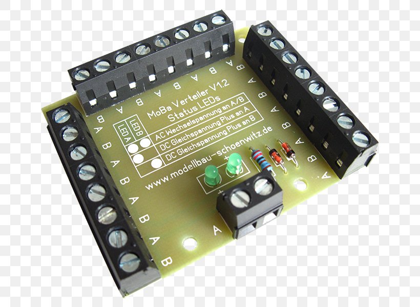Microcontroller Rail Transport Modelling Electronics Distribution Board Electronic Component, PNG, 800x600px, Microcontroller, Alternating Current, Circuit Component, Circuit Prototyping, Computer Component Download Free