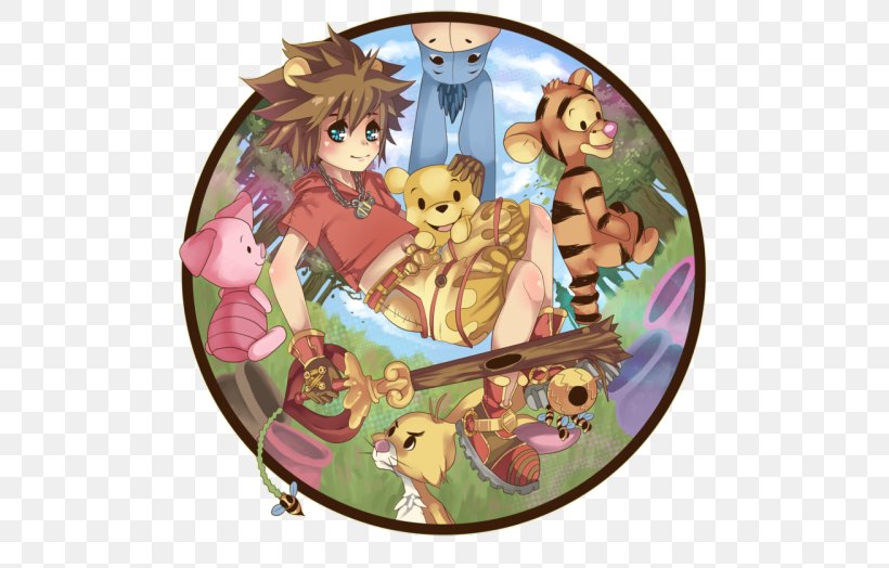 Winnie-the-Pooh Hundred Acre Wood Kingdom Hearts III Kingdom Hearts Birth By Sleep, PNG, 500x524px, Watercolor, Cartoon, Flower, Frame, Heart Download Free