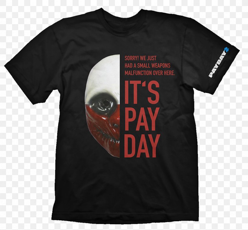 Payday 2 T-shirt Sleeve Clothing, PNG, 1075x1000px, Payday 2, Active Shirt, Black, Brand, Button Download Free
