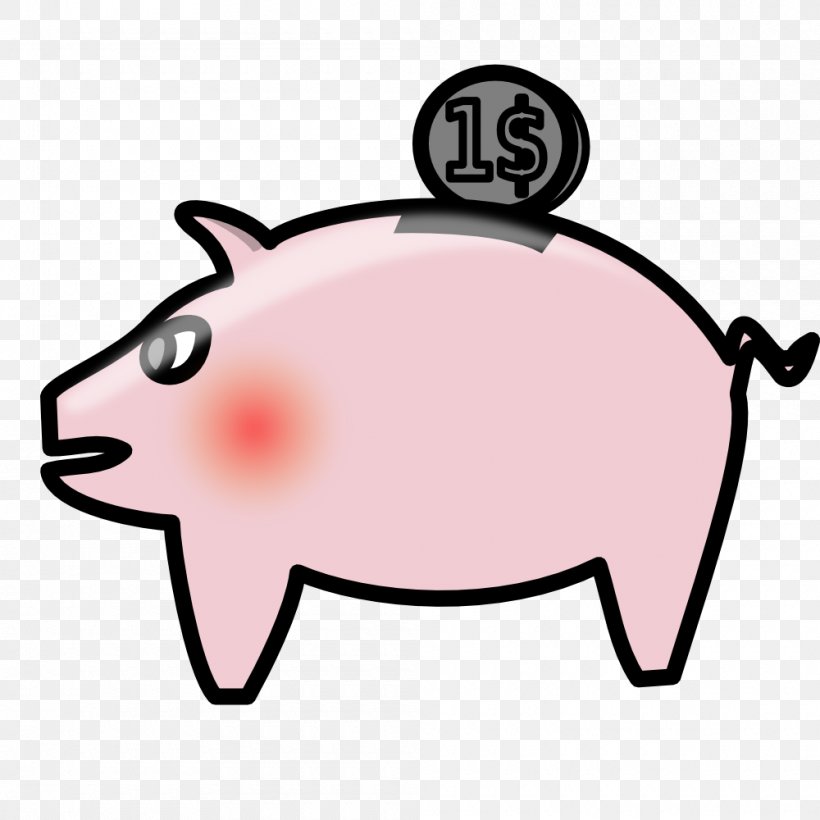 Piggy Bank Money Clip Art, PNG, 1000x1000px, Piggy Bank, Animation, Bank, Coin, Finance Download Free