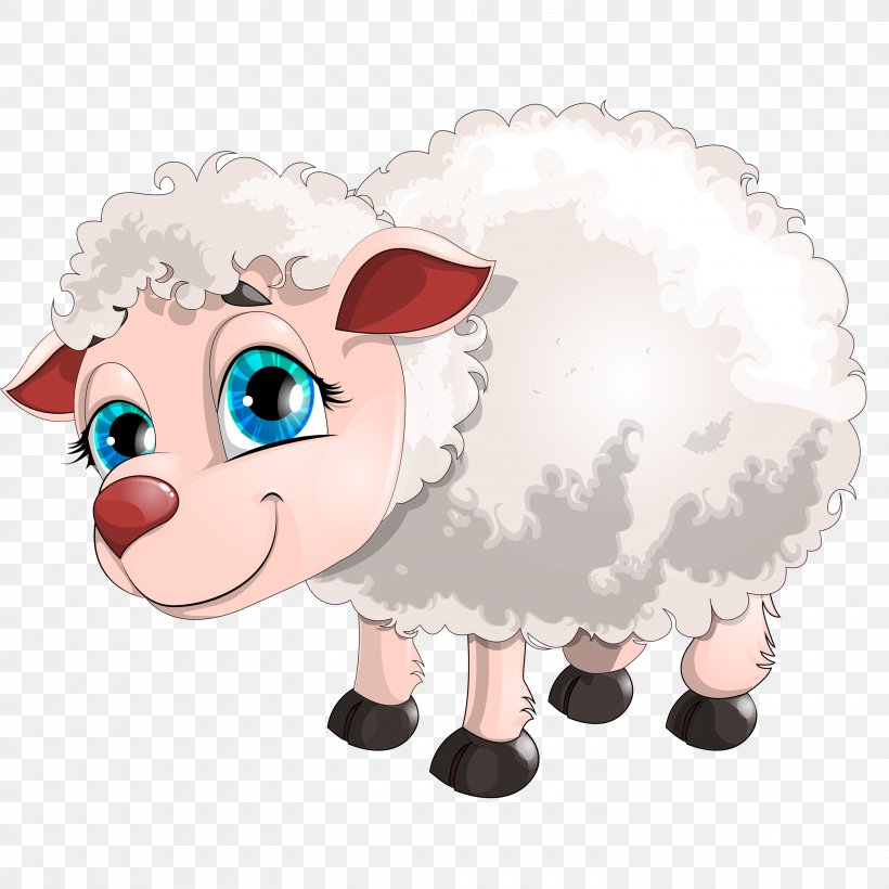 Sheep Cattle Clip Art, PNG, 3000x3000px, Sheep, Art, Cartoon, Cattle, Counting Sheep Download Free