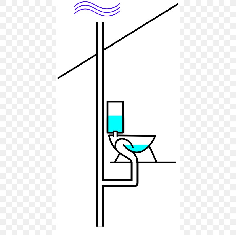 Toilet Drain-waste-vent System Plumbing House Bathroom, PNG, 429x816px, Toilet, Area, Bathroom, Diagram, Drain Download Free