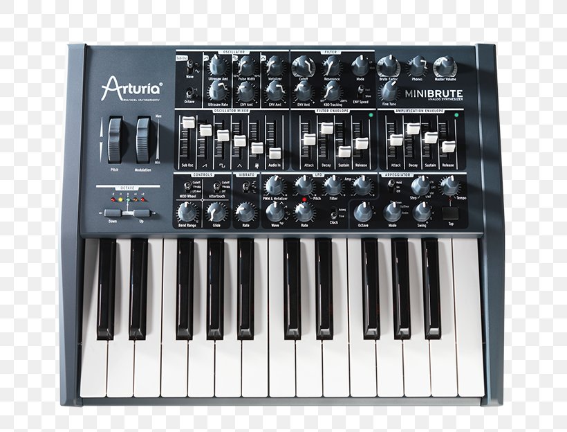 Arturia MiniBrute Steiner-Parker Synthacon Sound Synthesizers Analog Synthesizer, PNG, 700x624px, Watercolor, Cartoon, Flower, Frame, Heart Download Free