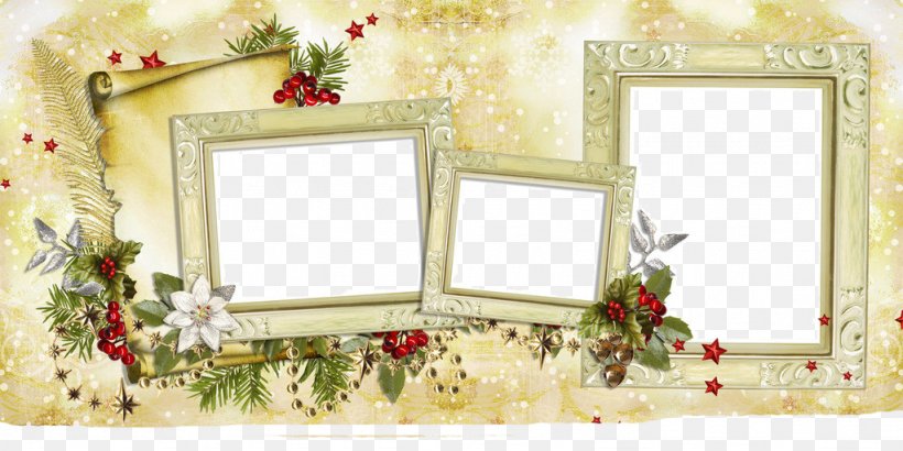 Picture Frame Christmas Clip Art, PNG, 1024x512px, Picture Frames, Christmas, Decor, Flora, Floral Design Download Free