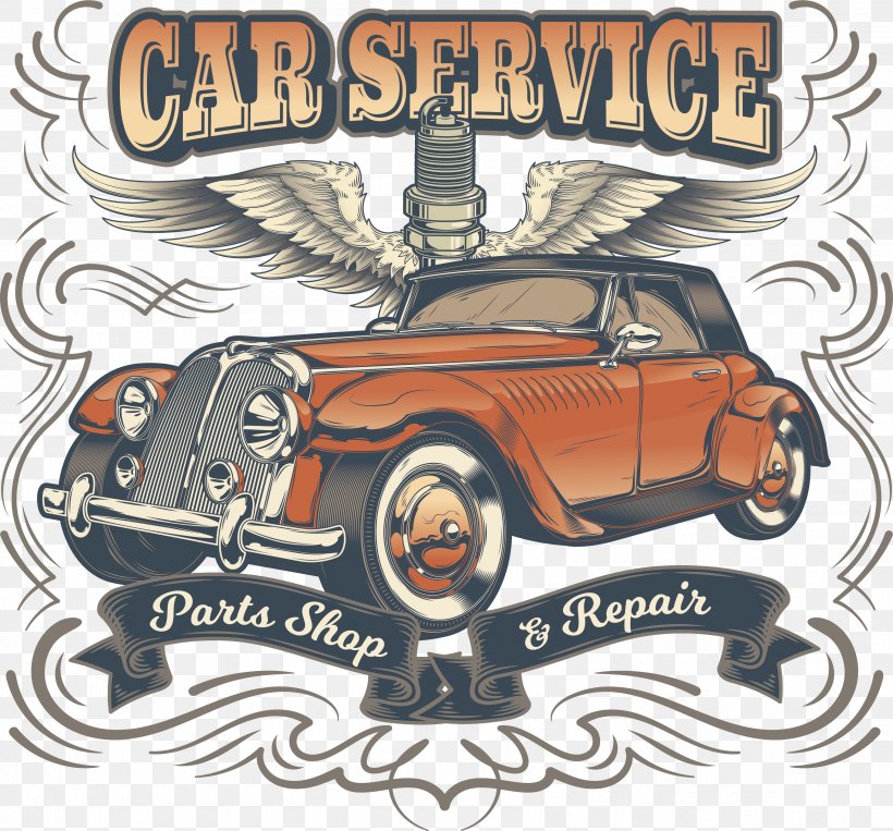 Retro Vintage Posters, PNG, 3407x3172px, Car, Auto Detailing, Automobile Repair Shop, Automotive Design, Brand Download Free