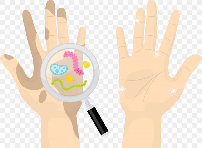 Hand Bacteria Thumb Euclidean Vector, PNG, 2684x1968px, Watercolor, Cartoon, Flower, Frame, Heart Download Free