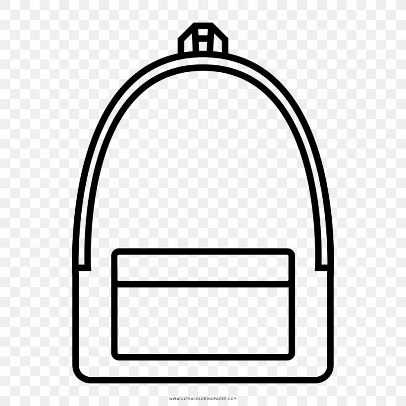 Coloring Book Line Art Drawing Backpack Black And White, PNG, 1000x1000px, Coloring Book, Area, Backpack, Baggage, Black Download Free