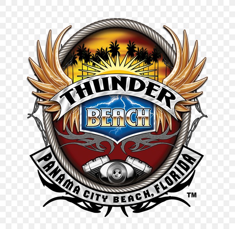 Panama City Beach Thunder Beach Motorcycle Rally Thunder Beach 18th Autumn Rally Ormond Beach Daytona Beach, PNG, 700x800px, Panama City Beach, Badge, Beach, Brand, Crest Download Free
