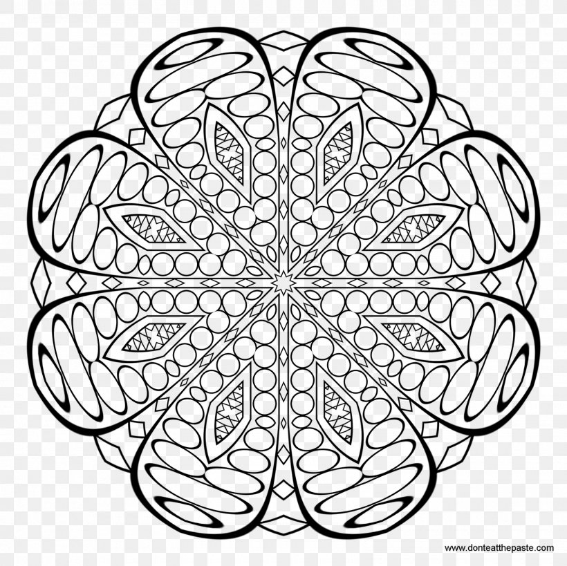 Coloring Book Mandala Adult Page, PNG, 1600x1600px, Coloring Book, Adult, Area, Black And White, Book Download Free